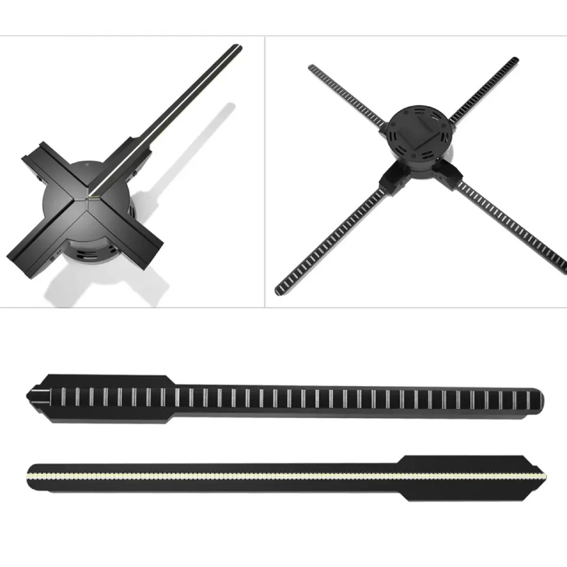 Quat Den Led 3d Hologram F52 9